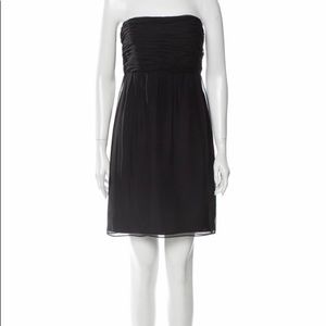 David Meister strapless black dress